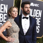 Emily Blunt, left, and John Krasinski arrive at the 76th annual Golden Globe Awards at the Beverly Hilton Hotel on Sunday, Jan. 6, 2019, in Beverly Hills, Calif. (Photo by Jordan Strauss/Invision/AP)
